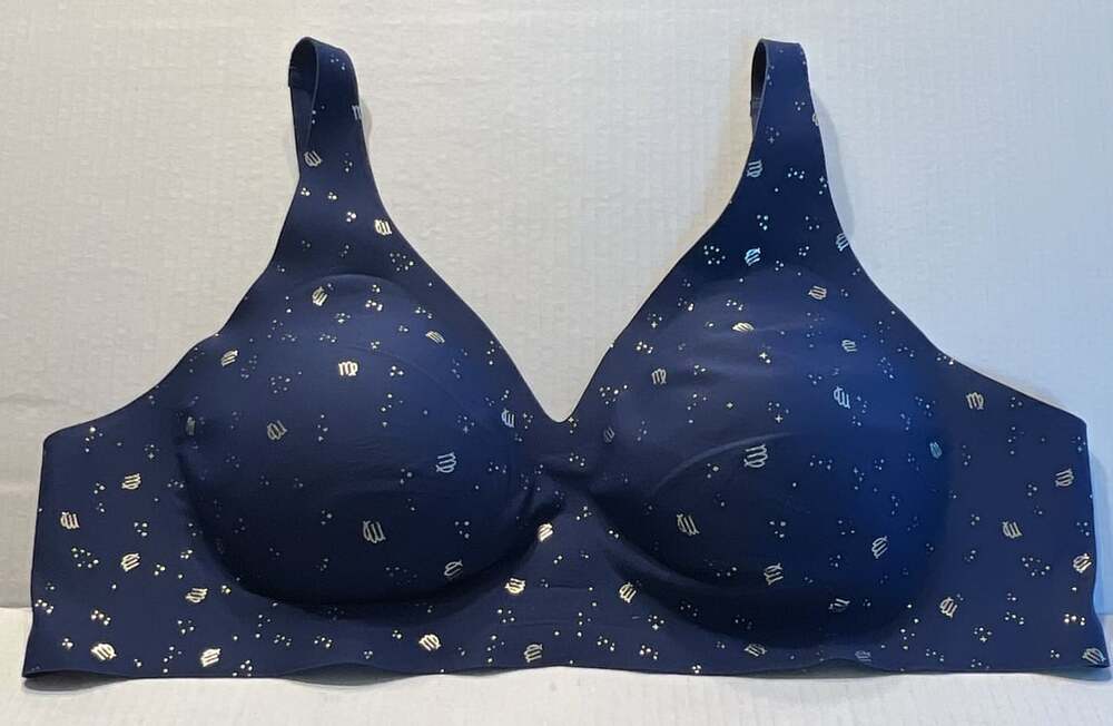 Knix Revolution V-Neck Bra XXXL Virgo Blue Gold Star